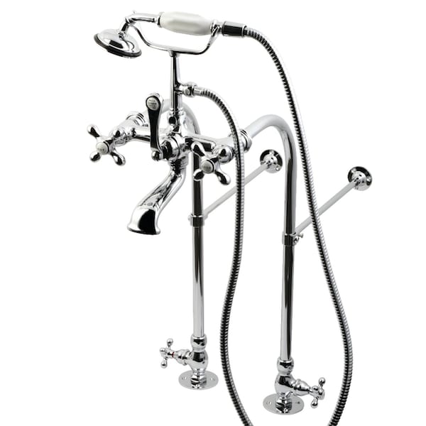 Clawfoot Tub Faucet Packages, Polished Chrome, Freestanding